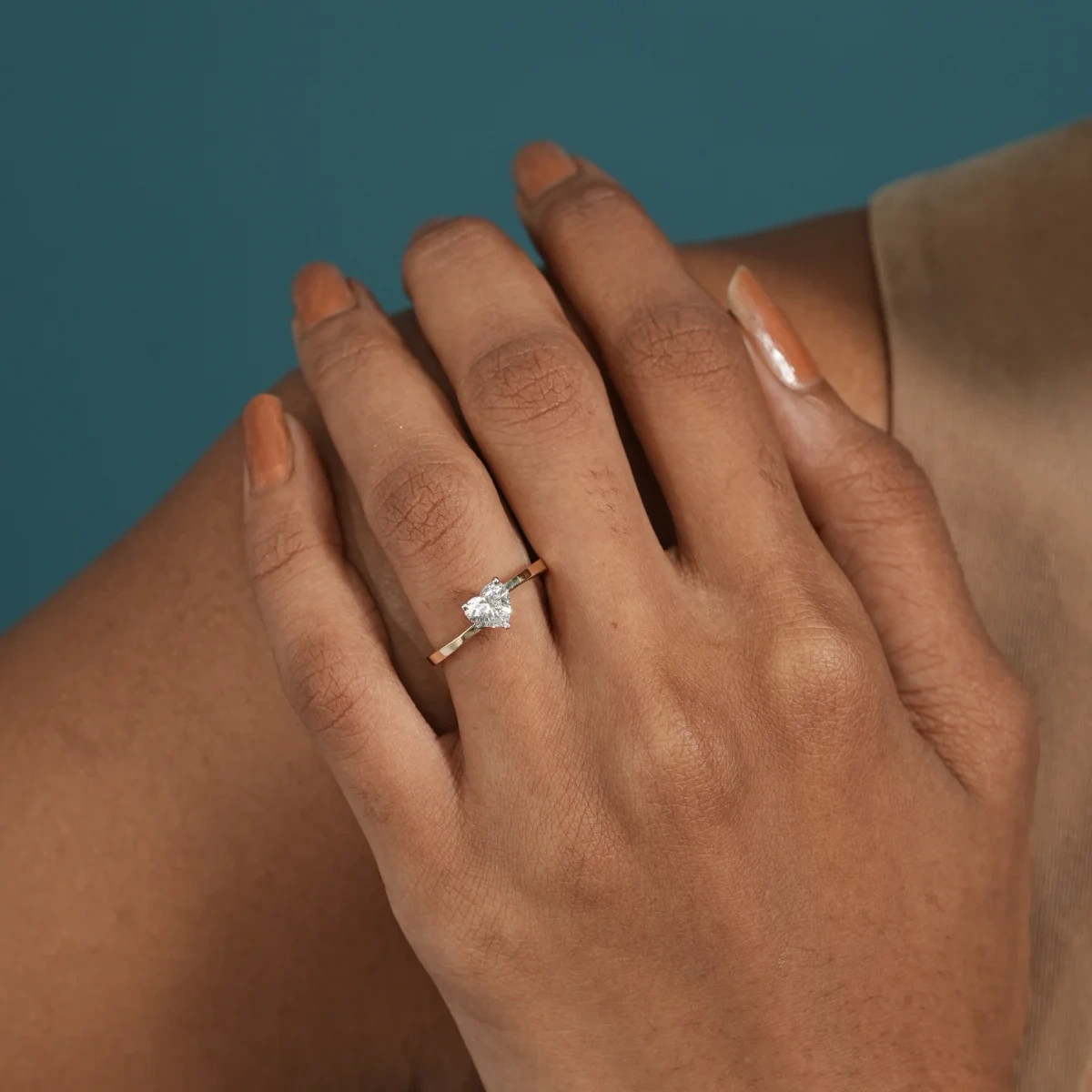 Forever Heart Diamond Solitaire Ring